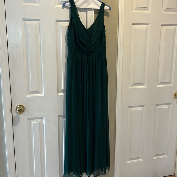 David’s Bridal Juniper colored evening gown or bride’s maid’s dress - Picture 4 of 7